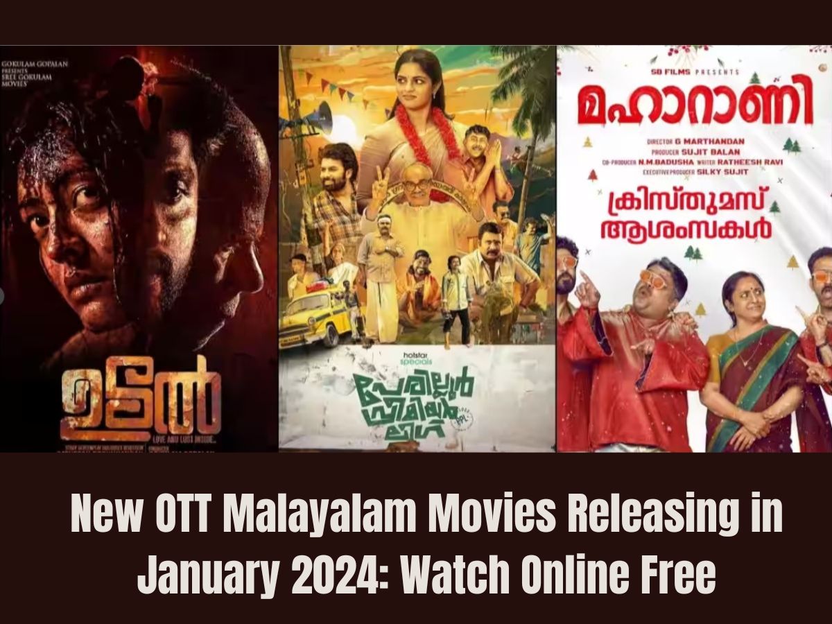New OTT Malayalam Movies Releasing in January 2024: Watch Online Free