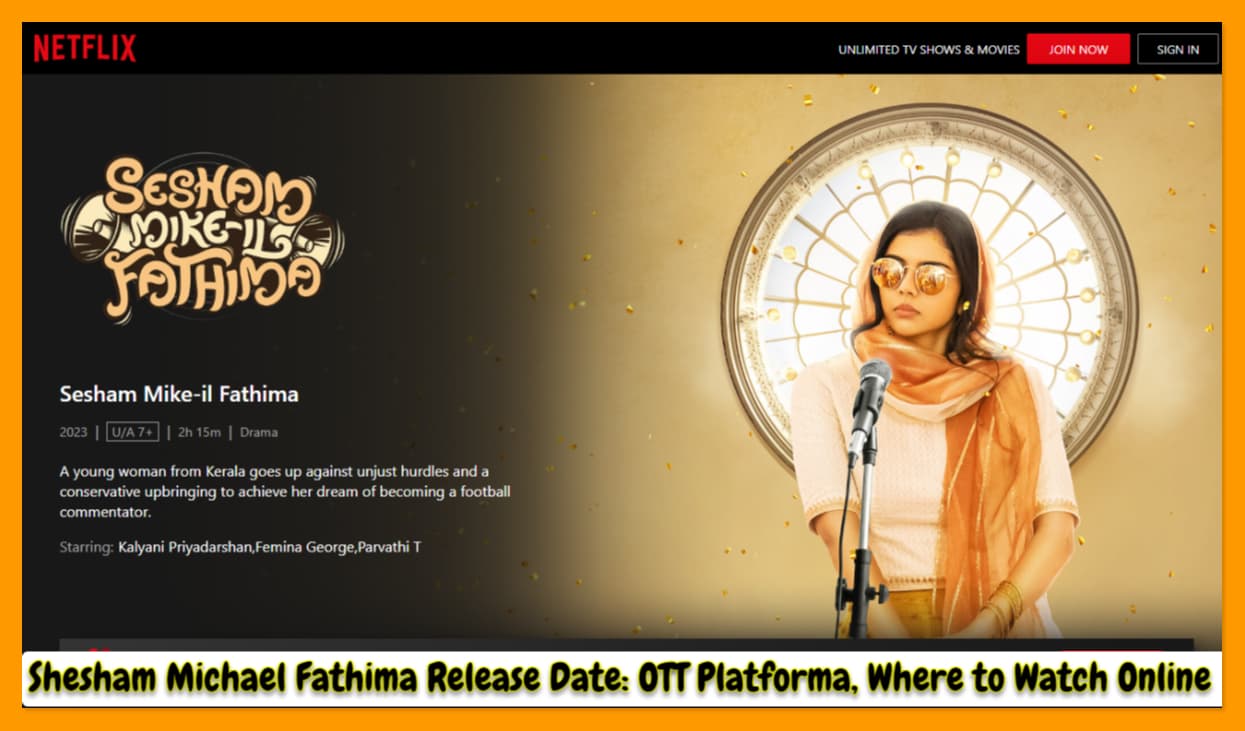 Shesham Michael Fathima Release Date: OTT Platforma, Where to Watch Online